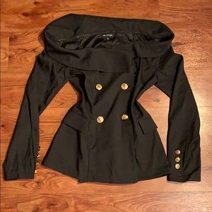 Military style Bardot blazer